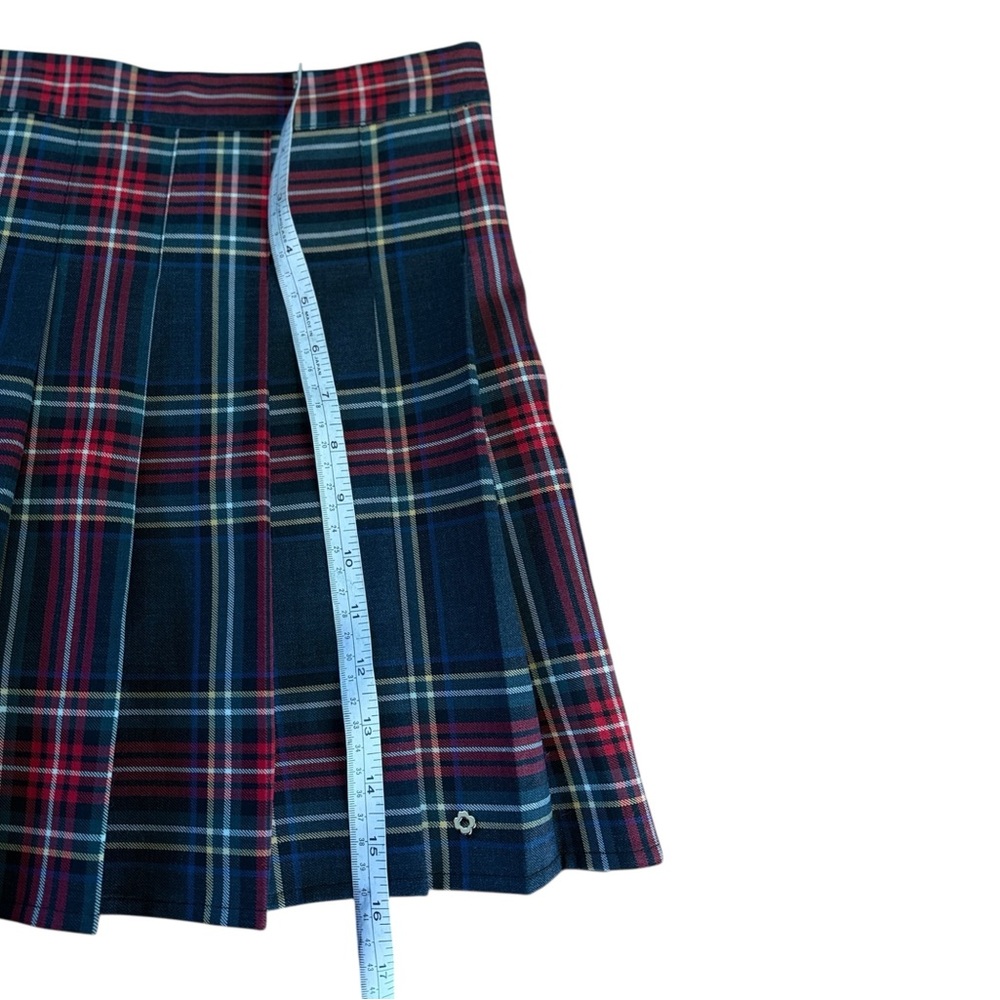 Maje Short Tartan Plaid A-Line Skirt in Red and Black - Picture 10 of 13